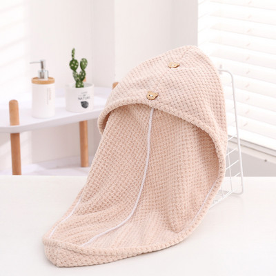 Lână de corali Cap uscat pentru păr înfășurat Batic prosop uscat pentru păr șterge prosop Cap de duș puternic absorbant