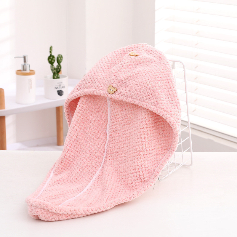 Lână de corali Cap uscat pentru păr înfășurat Batic prosop uscat pentru păr șterge prosop Cap de duș puternic absorbant