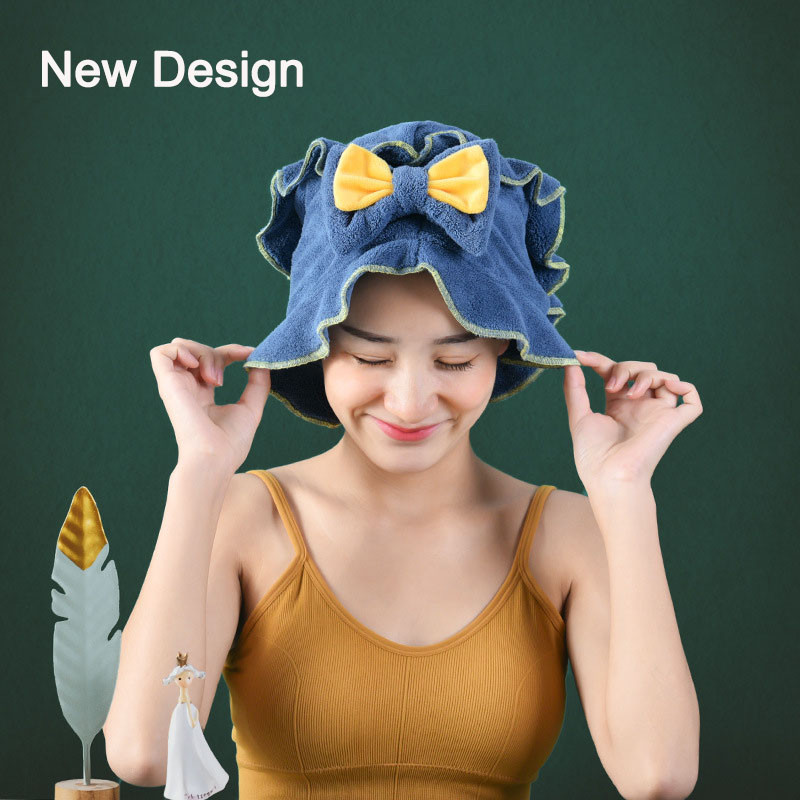 Bambuko anglies pluošto plaukų rankšluosčiai vonios galvutė Turban Wrap Greitai džiūstantys plaukų rankšluosčiai plaukams džiovinti Moterų mergaičių vonios kambarys
