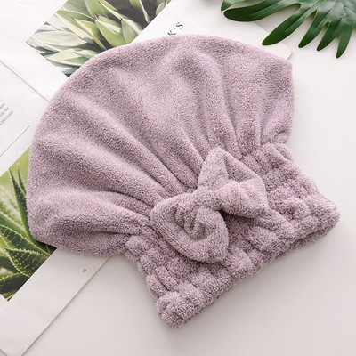 Fibră de cărbune de bambus, cu uscare rapidă, absorbantă, pălărie pentru uscare a părului, pentru casă, cu fundă, pălărie prințesă, ambalaj cadou, prosoape pentru cap Bt21