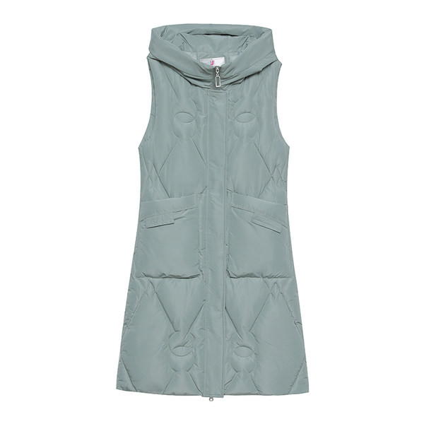 Női mellény gombokkal és zsebbel