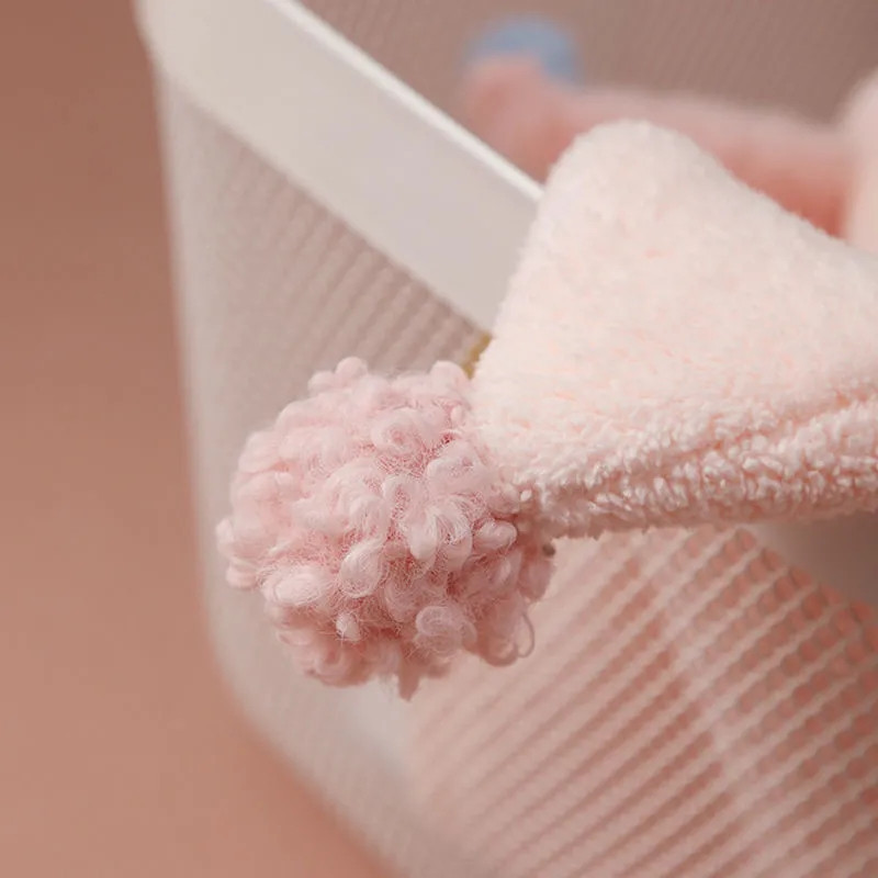 Χαριτωμένο ροζ κορώνα καπάκι μαλλιών Γρήγορη στέγνωμα μικροϊνών Πετσέτα για τα μαλλιά σκούπισμα Περιτύλιγμα μακριά μαλλιά Turban Miraculous Sauna Απορροφητικές πετσέτες