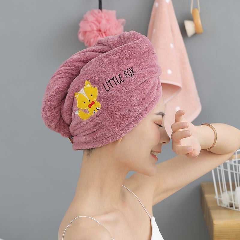 Greitai džiūstantis plaukų rankšluostis, puikiai sugeriantis, nepraranda plaukų Mielas dušo kepuraitė Kirpykla turbanas Wipe plaukų rankšluostis