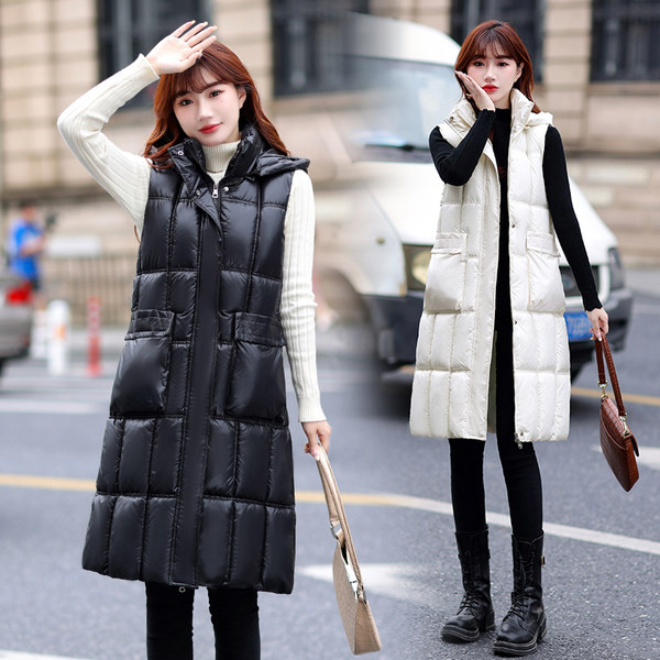 Ženski prsluk s džepom i kapuljačom