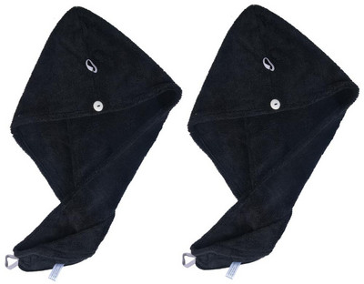 2022. aasta kuum soodusmüük Super imav mikrokiust juukserätik Turban Spa peakuivatuskork naistele 25cmx65cm 2 pakk must