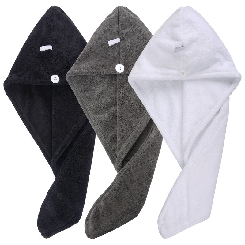 2022. aasta kuum soodusmüük Super imav mikrokiust juukserätik Turban Spa peakuivatuskork naistele 25cmx65cm 2 pakk must