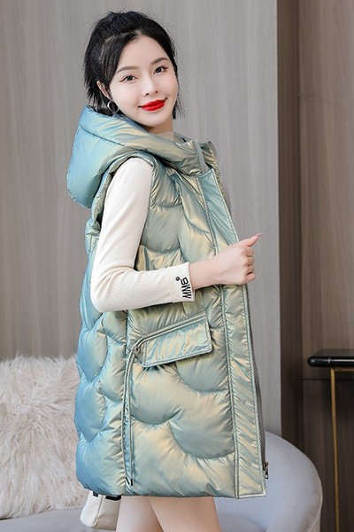 Alkalmi női kapucnis mellény