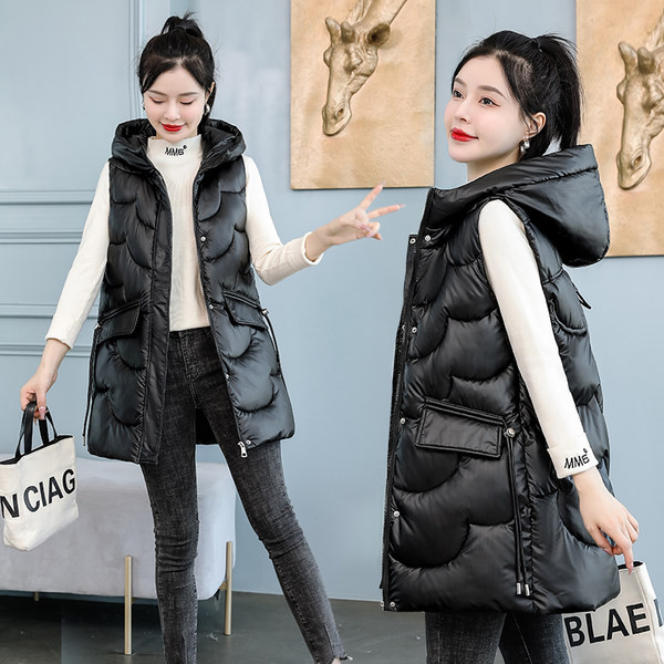 Alkalmi női kapucnis mellény