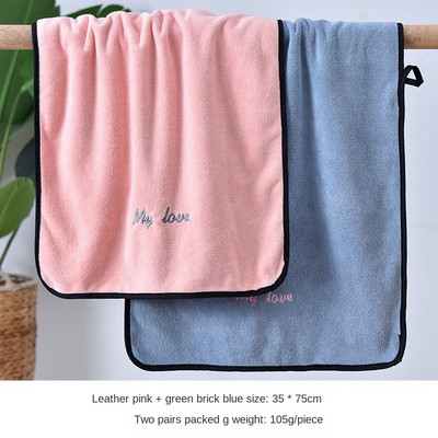 Páros törülköző, mint tiszta pamut Arclemosó háztartási pamut száraz haj gyorsan száradó és puha fürdőtörlő haj nedvszívó, szöszmentes