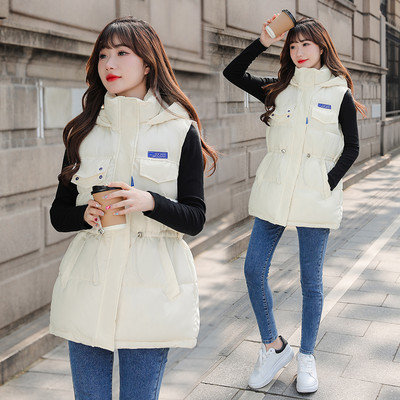 Vesta casual dama cu gluga si buzunare