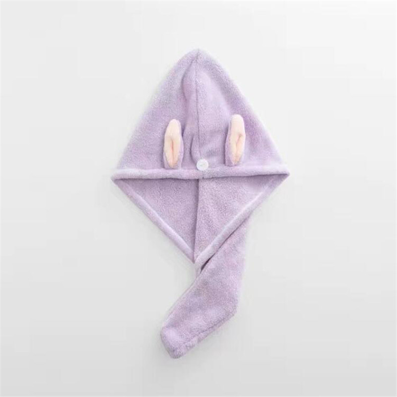 Drăguț din lână moale Coral Uscător de păr Capă Groasă Microfibră Miraculos Prosoape cu uscare rapidă Absorbție Baie Sauna Spa Turban de păr