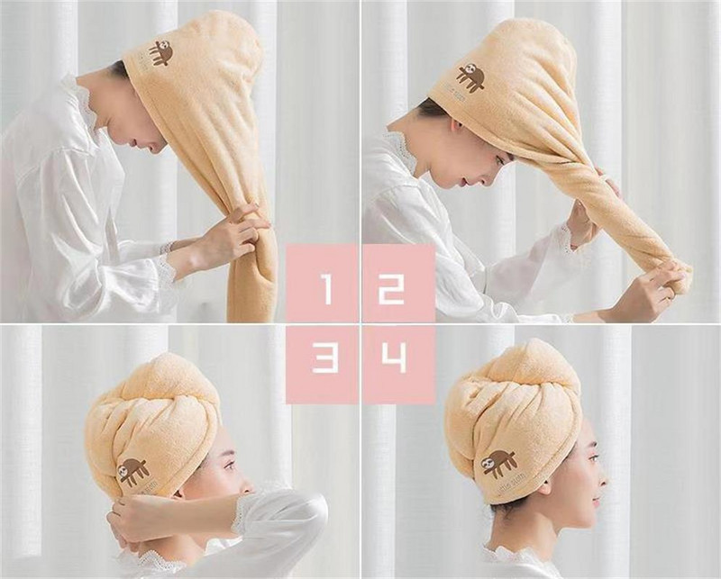 1kom Turban šešir za sušenje kose Ručnik za kupanje od mikrofibre Ženska kapa za suhu kosu Brzo sušeća kapa za tuširanje Super upijajuća za žene Alat za kupanje