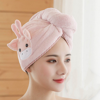 Vaikų suaugusiųjų kepurė sausiems plaukams vonios kambario dušo kepurė Vilnos plaukų kepurės Greitai išdžiūsta turbanas suvyniotas rankšluosčiais džiovinamas gaubtas vonios priedai