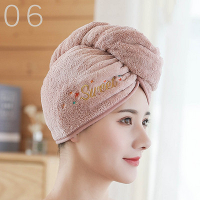 Vaikų suaugusiųjų kepurė sausiems plaukams vonios kambario dušo kepurė Vilnos plaukų kepurės Greitai išdžiūsta turbanas suvyniotas rankšluosčiais džiovinamas gaubtas vonios priedai