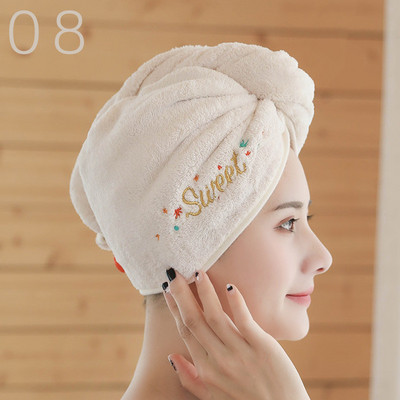 Vaikų suaugusiųjų kepurė sausiems plaukams vonios kambario dušo kepurė Vilnos plaukų kepurės Greitai išdžiūsta turbanas suvyniotas rankšluosčiais džiovinamas gaubtas vonios priedai