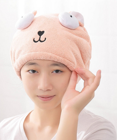 Vaikų suaugusiųjų kepurė sausiems plaukams vonios kambario dušo kepurė Vilnos plaukų kepurės Greitai išdžiūsta turbanas suvyniotas rankšluosčiais džiovinamas gaubtas vonios priedai