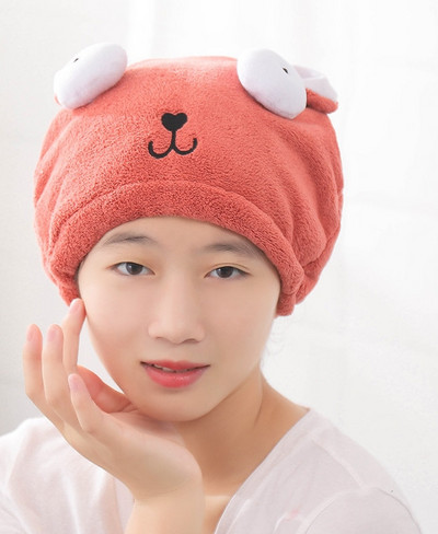 Vaikų suaugusiųjų kepurė sausiems plaukams vonios kambario dušo kepurė Vilnos plaukų kepurės Greitai išdžiūsta turbanas suvyniotas rankšluosčiais džiovinamas gaubtas vonios priedai