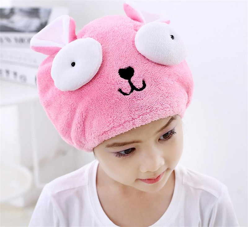Vaikų suaugusiųjų kepurė sausiems plaukams vonios kambario dušo kepurė Vilnos plaukų kepurės Greitai išdžiūsta turbanas suvyniotas rankšluosčiais džiovinamas gaubtas vonios priedai