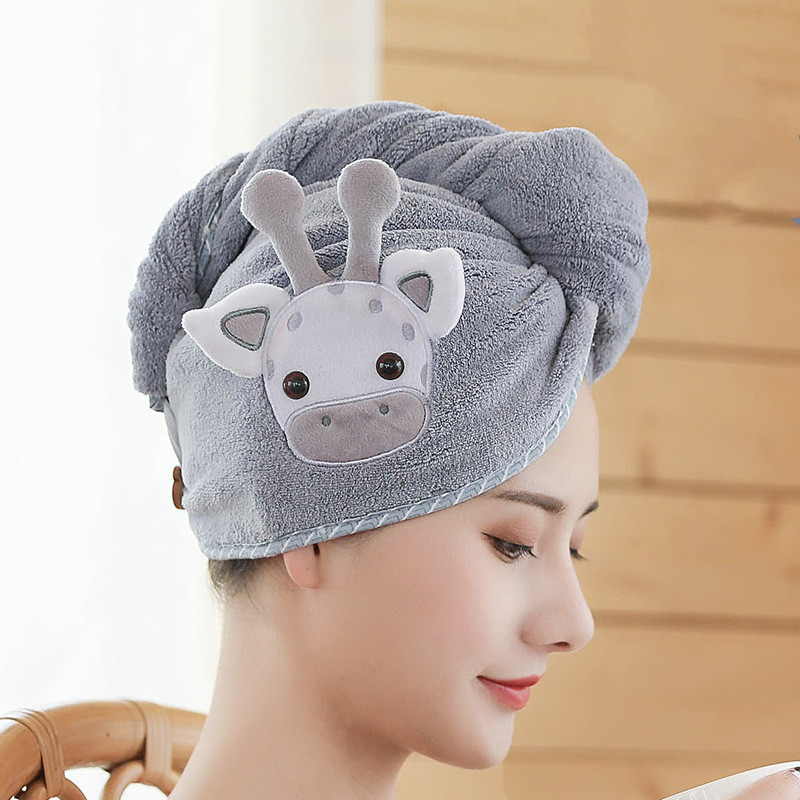 Vaikų suaugusiųjų kepurė sausiems plaukams vonios kambario dušo kepurė Vilnos plaukų kepurės Greitai išdžiūsta turbanas suvyniotas rankšluosčiais džiovinamas gaubtas vonios priedai