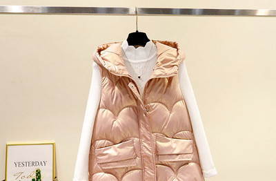 Vestă de damă cu glugă