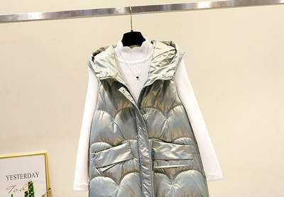 Vestă de damă cu glugă