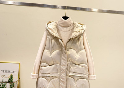 Vestă de damă cu glugă