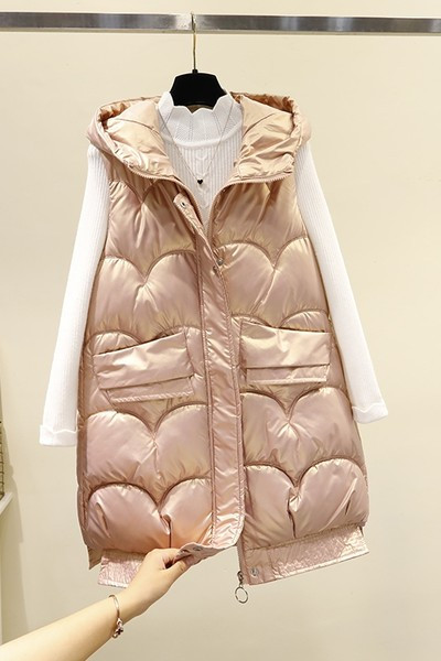 Vestă de damă cu glugă