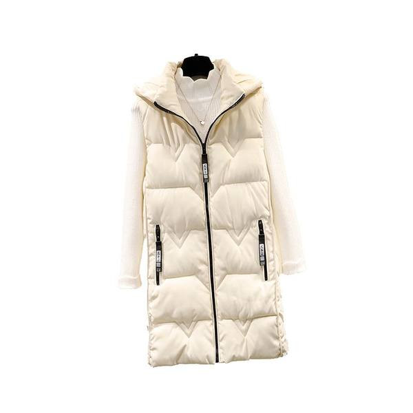 Moteriška liemenė vidutinio ilgio ir aukšta apykakle