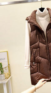 Vestă de damă de lungime medie cu fermoar