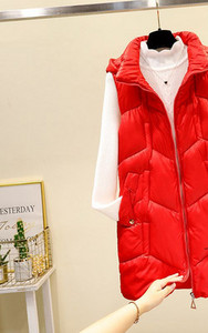 Vestă de damă de lungime medie cu fermoar