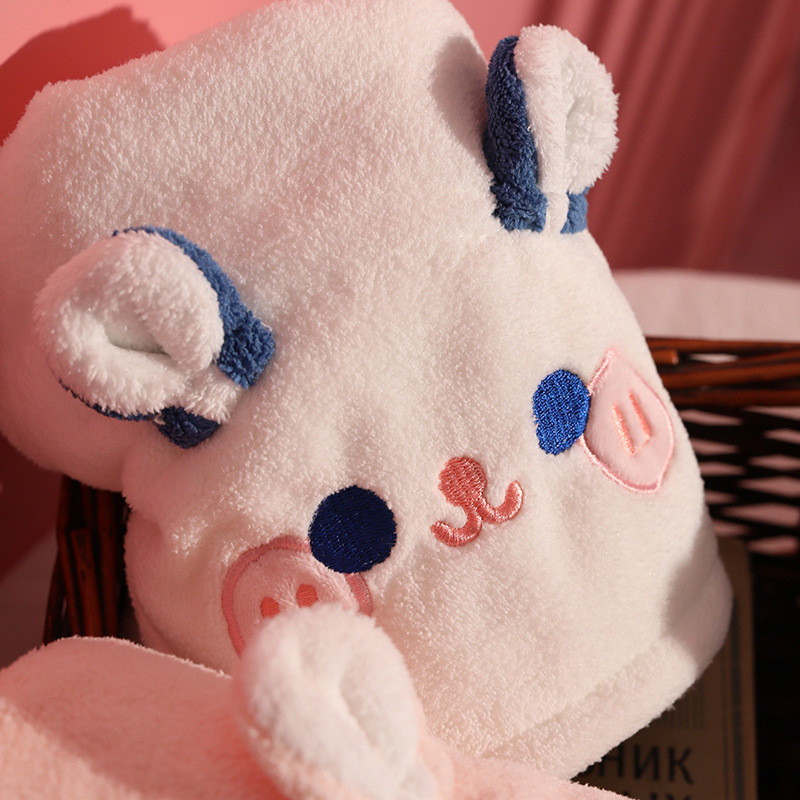 Új száraz hajsapka mikroszálas vastagító aranyos hajtörlő pakolás ultra nedvszívó gyorsan száradó hajturbán puha női 25x65cm