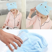 Nauja mikropluošto plaukų turbano dušo kepuraitė greitai išdžiūnantiems plaukams dušo kepurė suvyniota rankšluosčiu maudymosi kepuraitė vonios kambario priedai