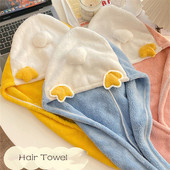 Mikropluošto plaukų rankšluostis mielas antienos įvyniojamas kepurėlis, greitas dangtelis, turbanas, greitai sugeriantis, greitai džiūstantis moteriškas buitinis plaukų rankšluostis