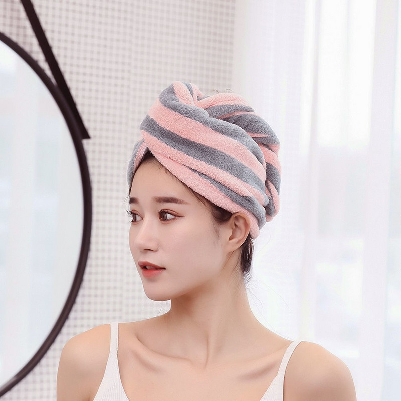 Minkštas mikropluošto magiškas dušo kepuraitė ilgiems trumpiems plaukams Naujovė Moteriškas turbanas plaukų džiovinimo rankšluostis Super sugeriantis mergaičių susukamas galvos apvyniojimas