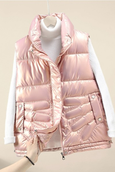 Ženski prsluk s patentnim zatvaračem i naramenicama