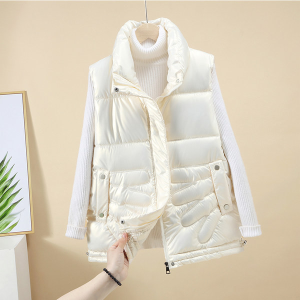 Ženski prsluk s patentnim zatvaračem i naramenicama