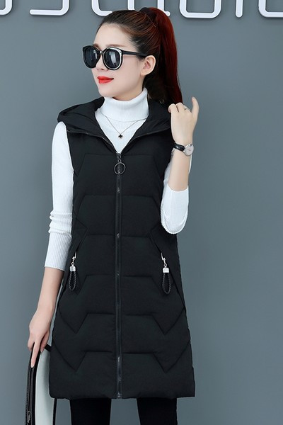 Ležerna ženska vesta s kapuljačom i džepom