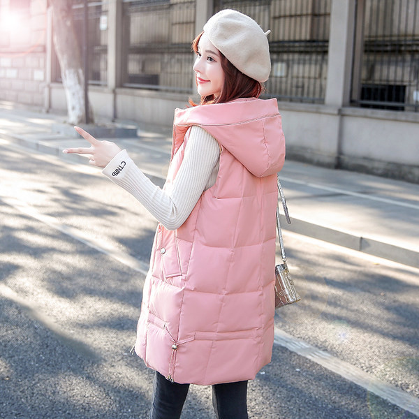 Női alkalmi kapucnis mellény