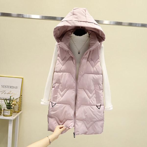 Női mellény zsebbel és cipzárral