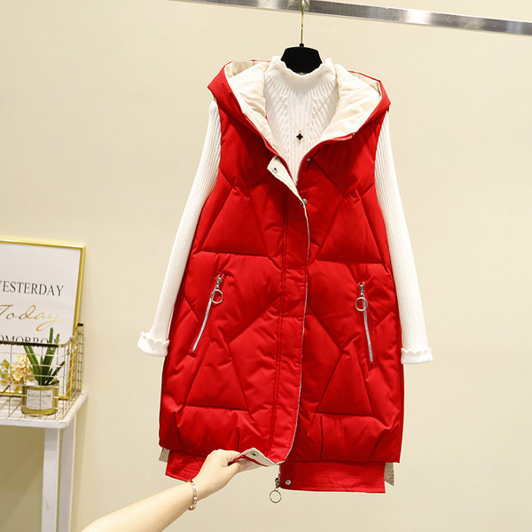 Vesta de dama cu gluga si fermoar