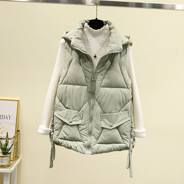 Vesta scurta casual de dama cu buzunar si fermoar