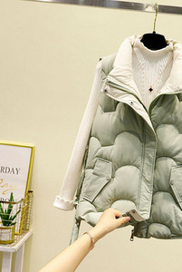 Vesta de toamna cu guler inalt de dama