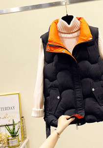 Vesta de toamna cu guler inalt de dama