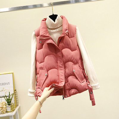 Vesta de toamna cu guler inalt de dama