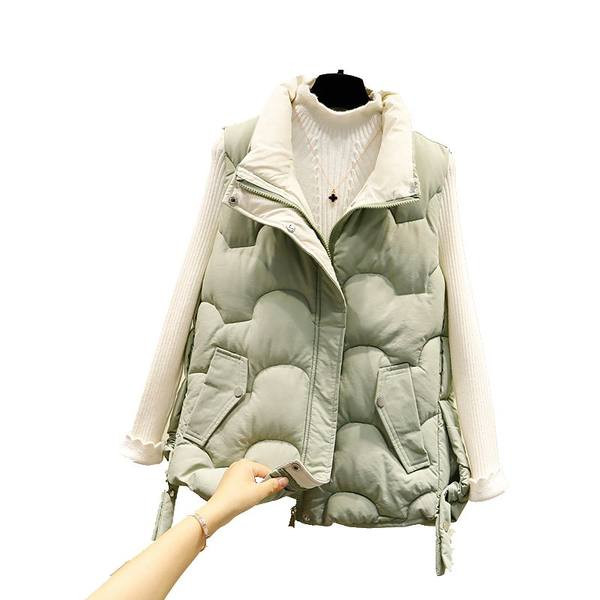 Vesta de toamna cu guler inalt de dama