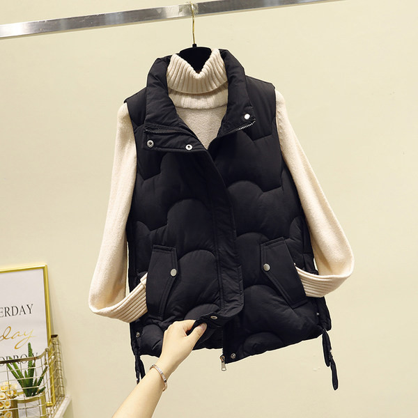 Vesta de toamna cu guler inalt de dama