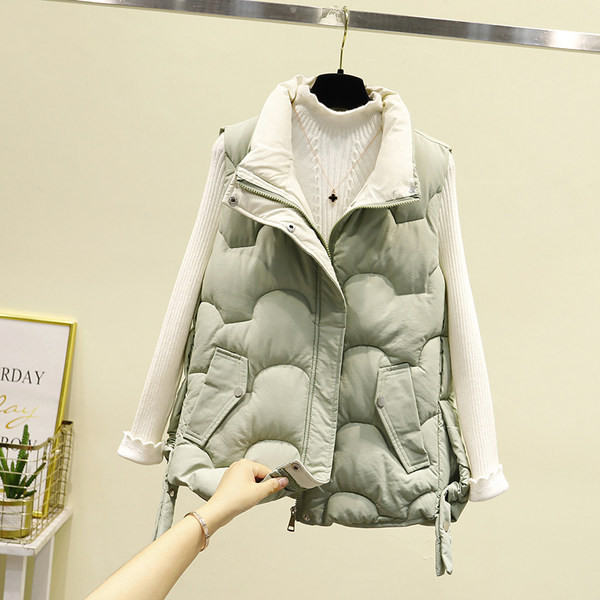 Vesta de toamna cu guler inalt de dama