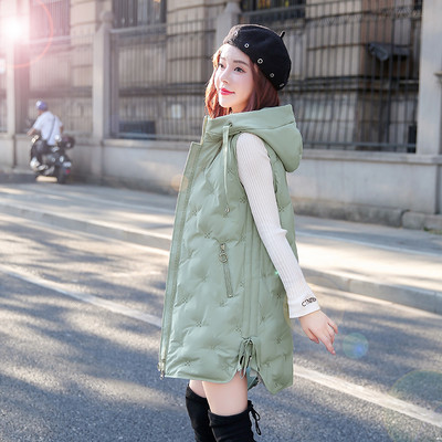 Jesenski prsluk s prošivenim efektom srednje dužine