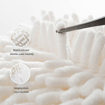 Nymph Chenille Кухненска кърпа за баня Висяща топка Бързосъхнеща мека абсорбираща кърпа от микрофибър Творческо почистване на ръцете Домашни консумативи