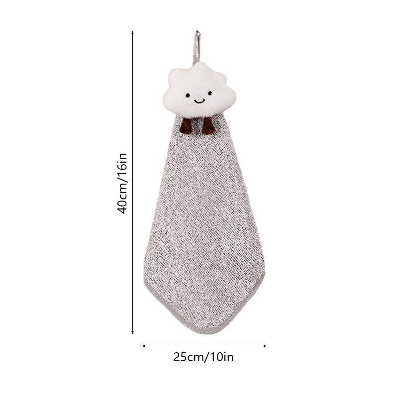 Ručnik za ruke od bambusovih ugljenih vlakana Crtani oblaci Prozračni viseći rupčić Upijajući ručnici za kuhinju i kupaonicu